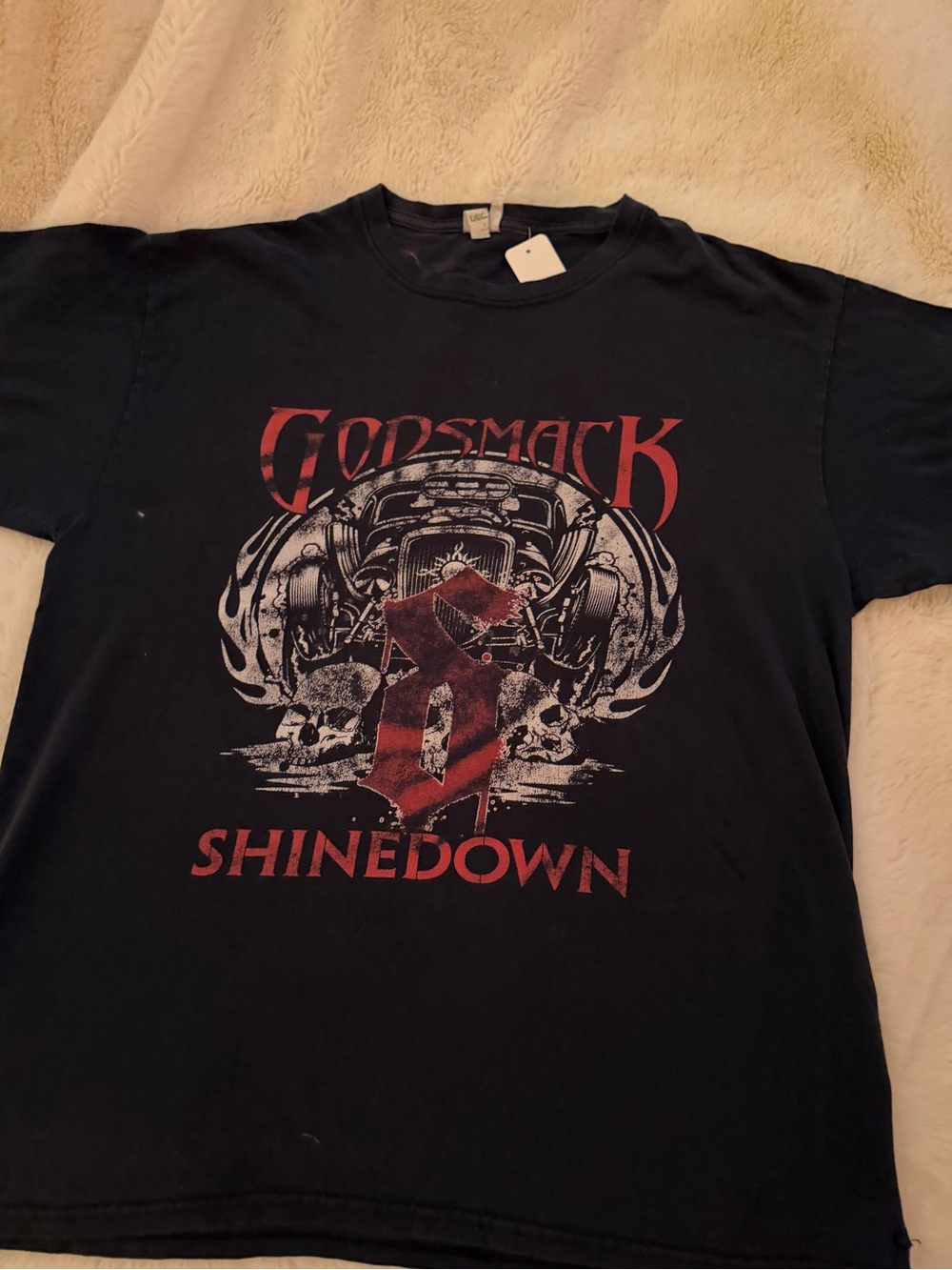 Godsmack x Shinedown Black Graphic Band T‑Shirt